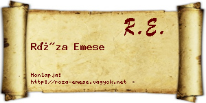 Róza Emese névjegykártya