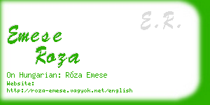 emese roza business card